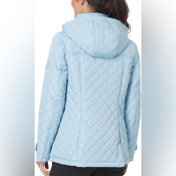 Blue Quilted Puffer Jacket with Hood Tommy Hilfiger - Picture 10 of 11